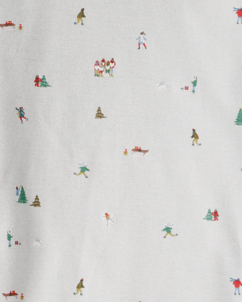Baby Organic Cotton Pajamas in Frosted Trail Print