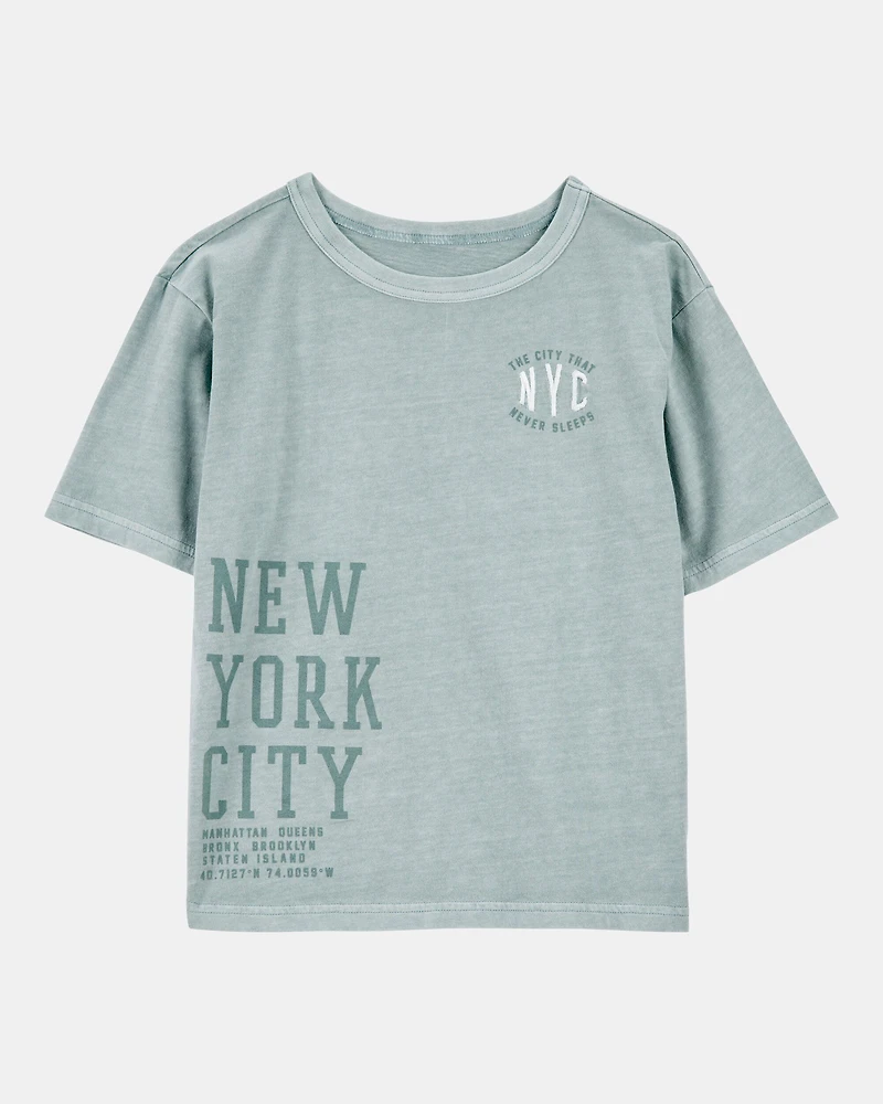 Boys NYC Graphic Tee - Green