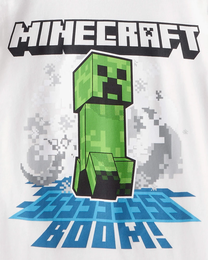 Boys 3-Pack Minecraft® Print Long-Sleeve Tops - Green/White