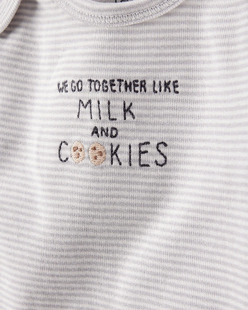 Baby 3-Piece Milk & Cookies Little Character Set® - Grey