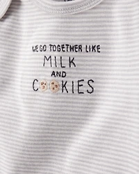 Baby 3-Piece Milk & Cookies Little Character Set® - Grey