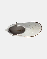 Toddler Metallic Star Fashion Boots - Ivory