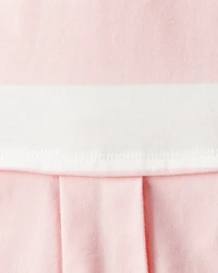 Kid Striped Rugby Pleated Dress - Pink/White