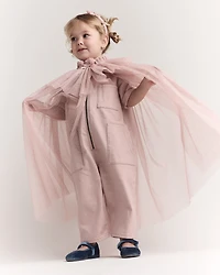 Toddler Girl Confetti Dress Up Cape - Light Pink