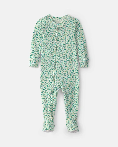 Baby Girl Sea Life 100% Cotton 1-Piece Pajama - Green