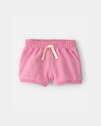 Baby Girl French Terry Shorts - Pink