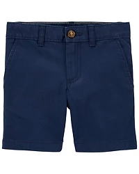 Toddler Blue Flat-Front Shorts