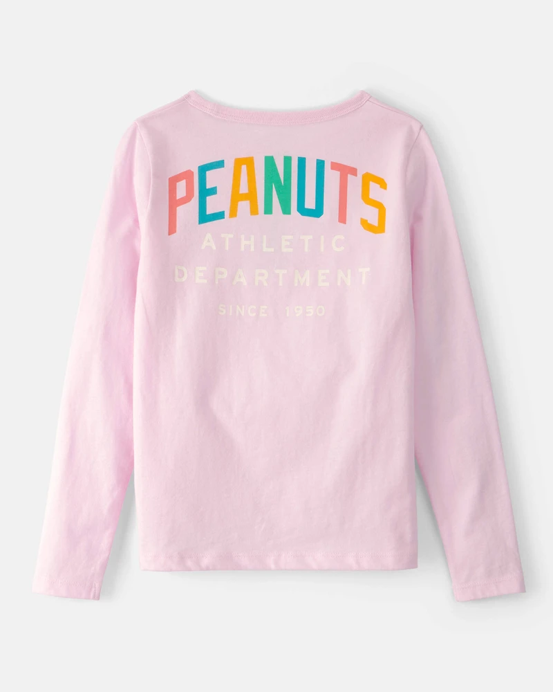 Girls Peanuts Snoopy Long-Sleeve Top - Pink
