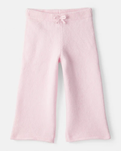 Toddler Girl Wide-Leg Sweater Knit Pants - Pink