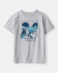 Boys Dinosaur Short-Sleeve Graphic Tee - Grey