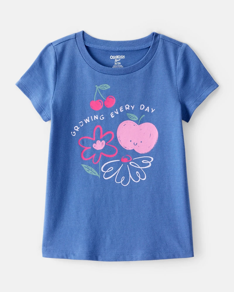 Toddler Girl Growing Every Day Short-Sleeve Graphic Tee - Blue