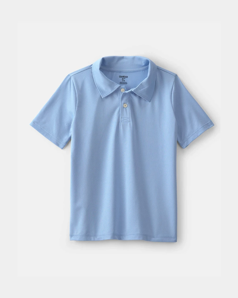 Boys 2-Pack Uniform Active Polo Shirts - Blue