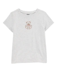 Kid Teddy Bear Short-Sleeve Graphic Tee - Grey