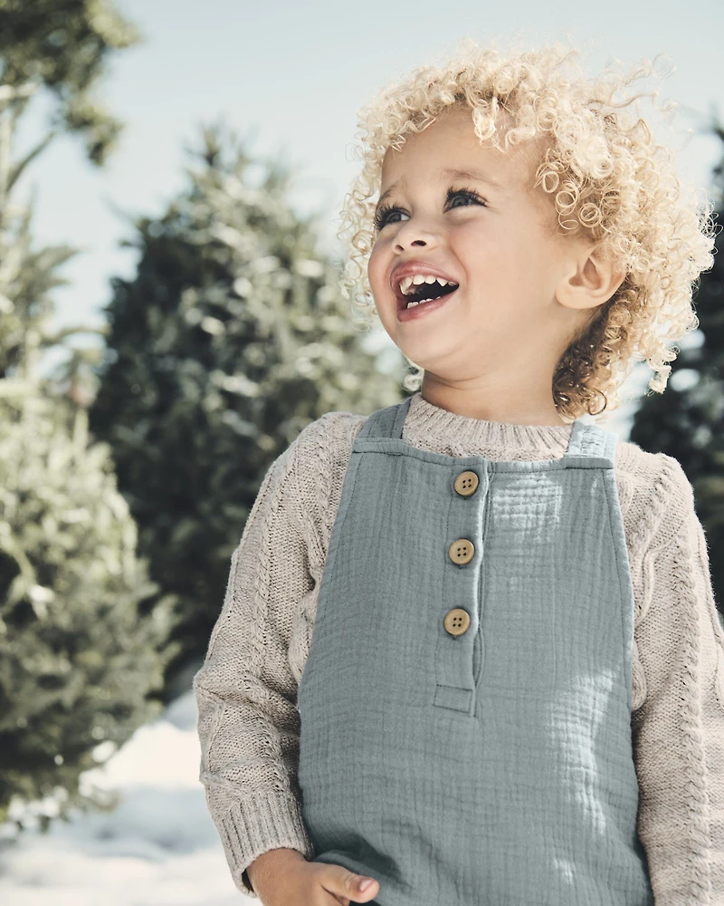 Toddler Organic Cotton Gauze Overalls