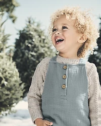 Toddler Organic Cotton Gauze Overalls