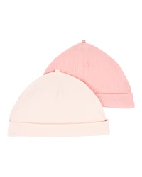 Baby Girl 2-Pack PurelySoft Caps - Pink