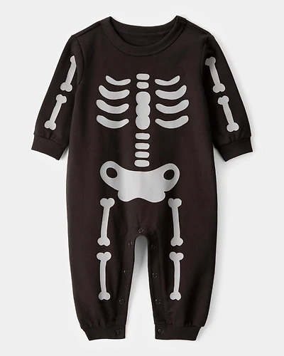 Baby Skeleton Long-Sleeve Jumpsuit - Black