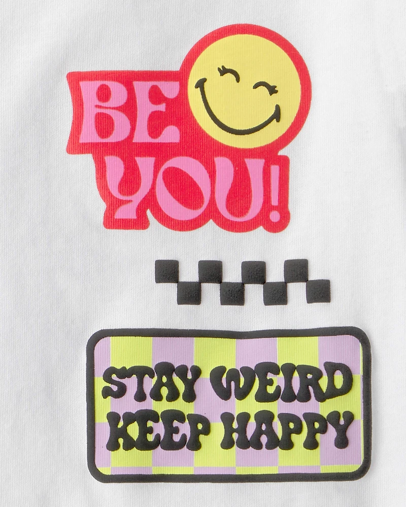 Toddler Girl SmileyWorld® Graphic Tee - White