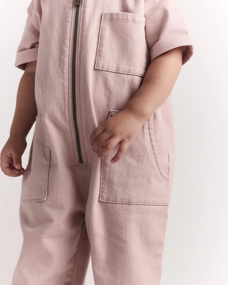Toddler Day Out™ Cropped Jumpsuit - Light Pink