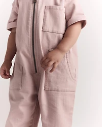 Toddler Day Out™ Cropped Jumpsuit - Light Pink