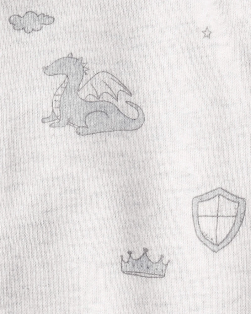 Baby 3-Piece Fairytale Print Little Jacket Set - Ivory/Grey