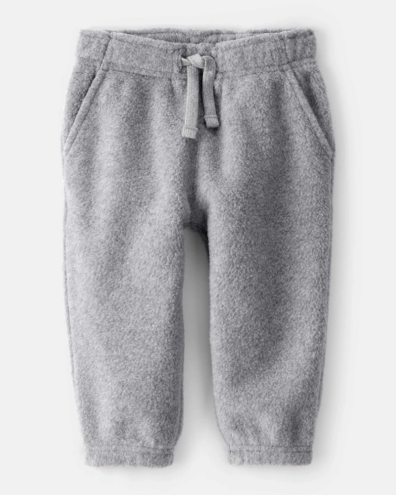 Baby Boy Fleece Joggers - Grey