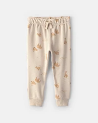 Baby Boy 2-Piece Animal Cracker French Terry Sweatshirt & Pant Set - Cream