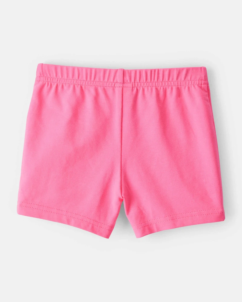 Toddler Girl 2-Pack Tumbling Shorts - Pink/Black