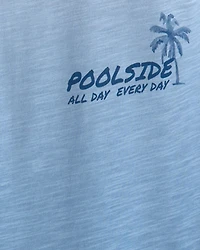 Boys 'Poolside' Ombre Graphic Tee  - Blue