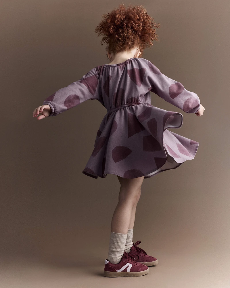 Toddler Girl Avenue Twirl™ Dress with Shapes - Mauve