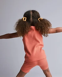 Toddler Girl 4 Pack Hair Clips - Hot Pink/Golden Yellow