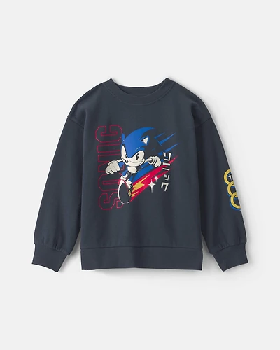 Boys Sonic The Hedgehog™ Pullover Sweatshirt - Navy Blue