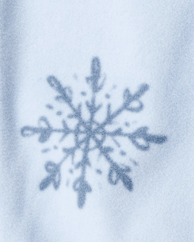 Baby Girl Snowflake Cozy Jogger Pant - Blue