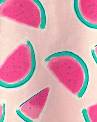 Baby Girl Watermelon Ruffle-Sleeve Tank Top - Pink