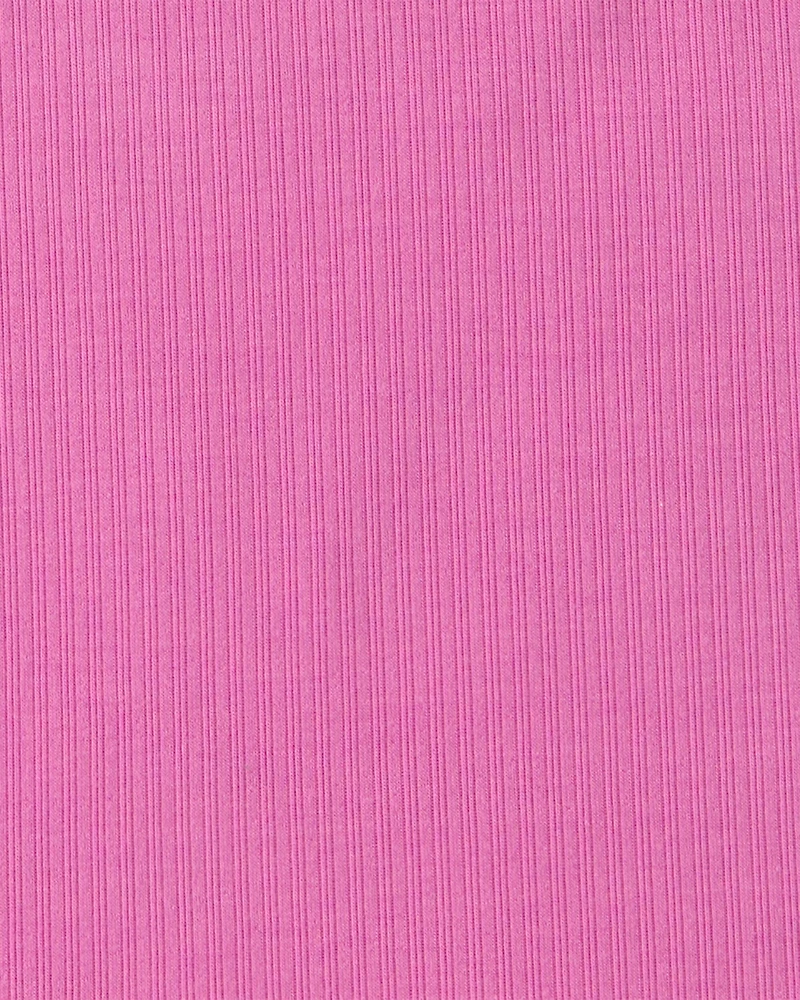 Girls PurelySoft Short-Sleeve Snug Fit 2-Piece Pajama Set - Pink