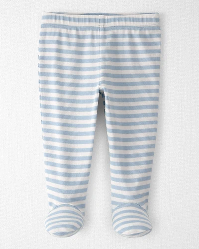Baby Organic Cotton Footed Pants in Stripes