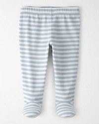 Baby Organic Cotton Footed Pants in Stripes