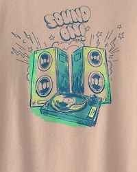 Boys 'Sound On' Music Graphic Tee - Tan