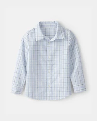 Boys 2-Piece Button-Down Shirt & Short Set - Blue