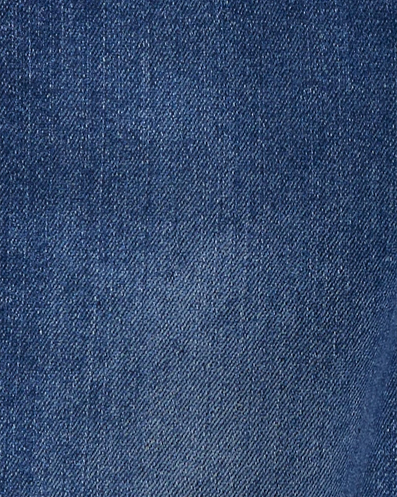 Toddler Stretch Denim Overalls - Dark Wash