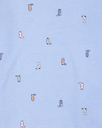 Girls 4-Piece Horse 100% Snug Fit Cotton Pajamas - Pink/Blue