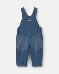 Baby Logo Denim Overalls - Dark Wash