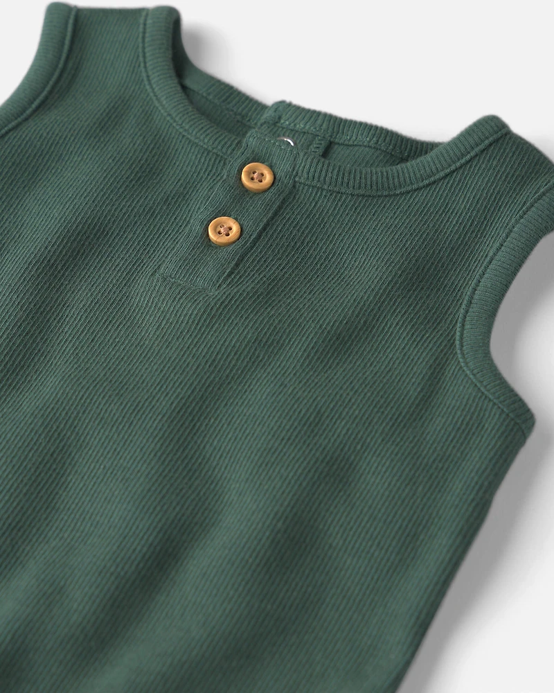 Baby Boy 2-Pack Organic Cotton Rompers in Jungle