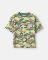 Boys Camouflage Graphic Tee - Green