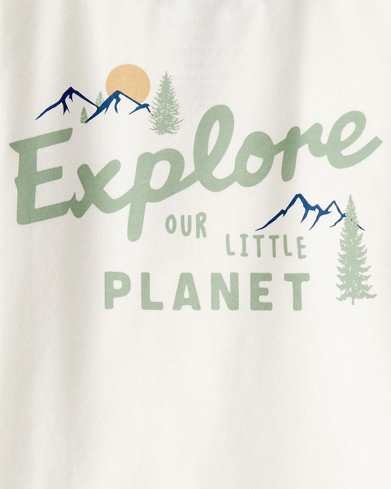 Baby Girl Organic Cotton Let's Explore Long-Sleeve Tee
