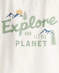 Baby Girl Organic Cotton Let's Explore Long-Sleeve Tee