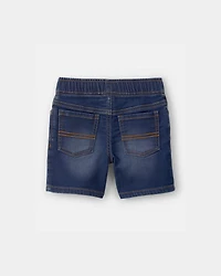 Toddler Boy Denim Drawstring  Shorts - Dark Wash