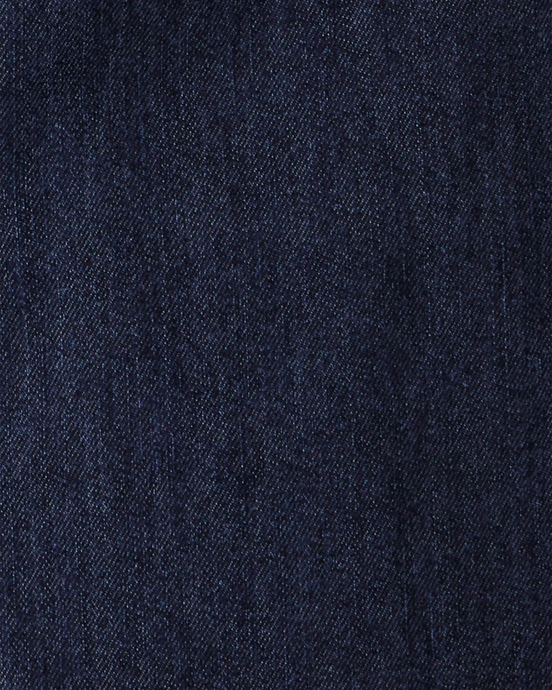 Girls Denim Wide-Leg Jeans - Blue