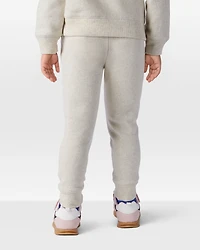 Toddler Girl Solid Fleece Drawstring Joggers - Oatmeal