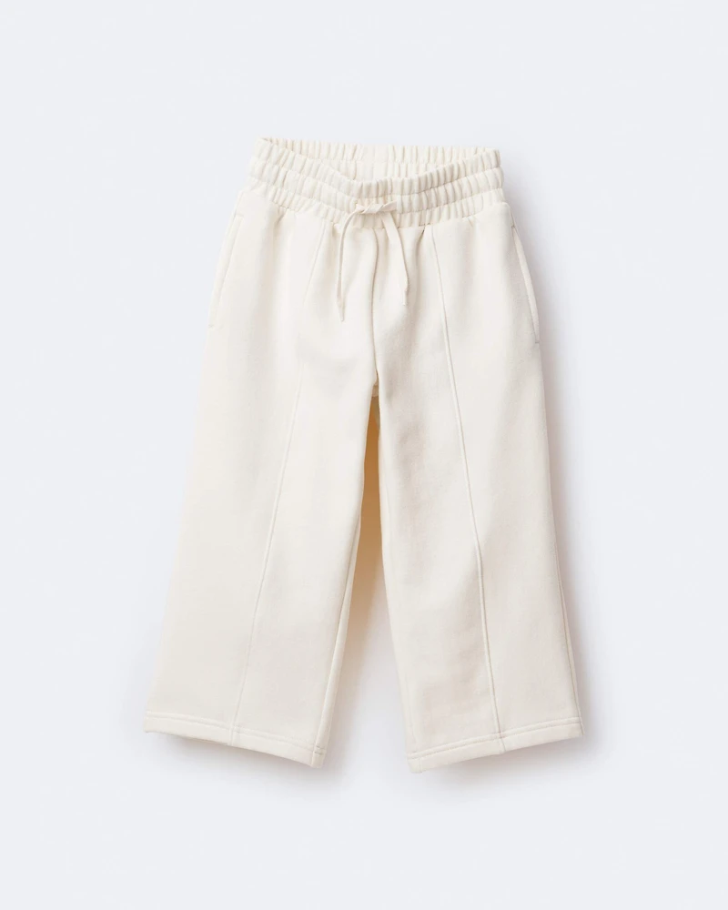Toddler Girl Linda Wide Leg Pant - Cream